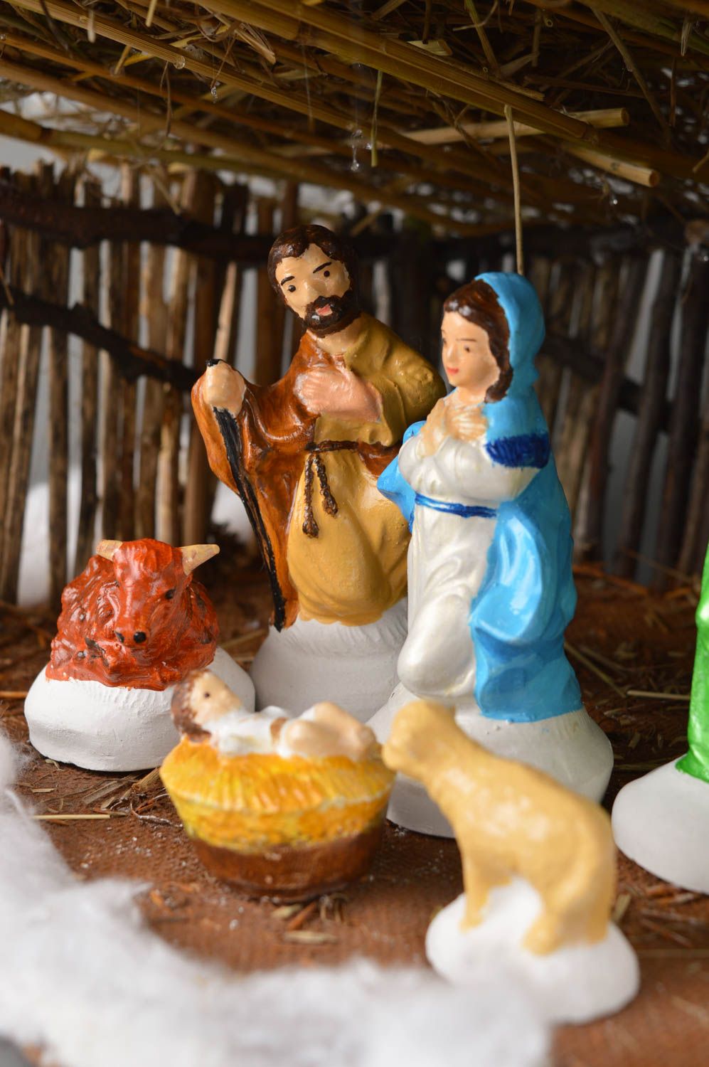 Figuritas de belén hechas a mano de yeso decoración navideña figuras artesanales foto 4