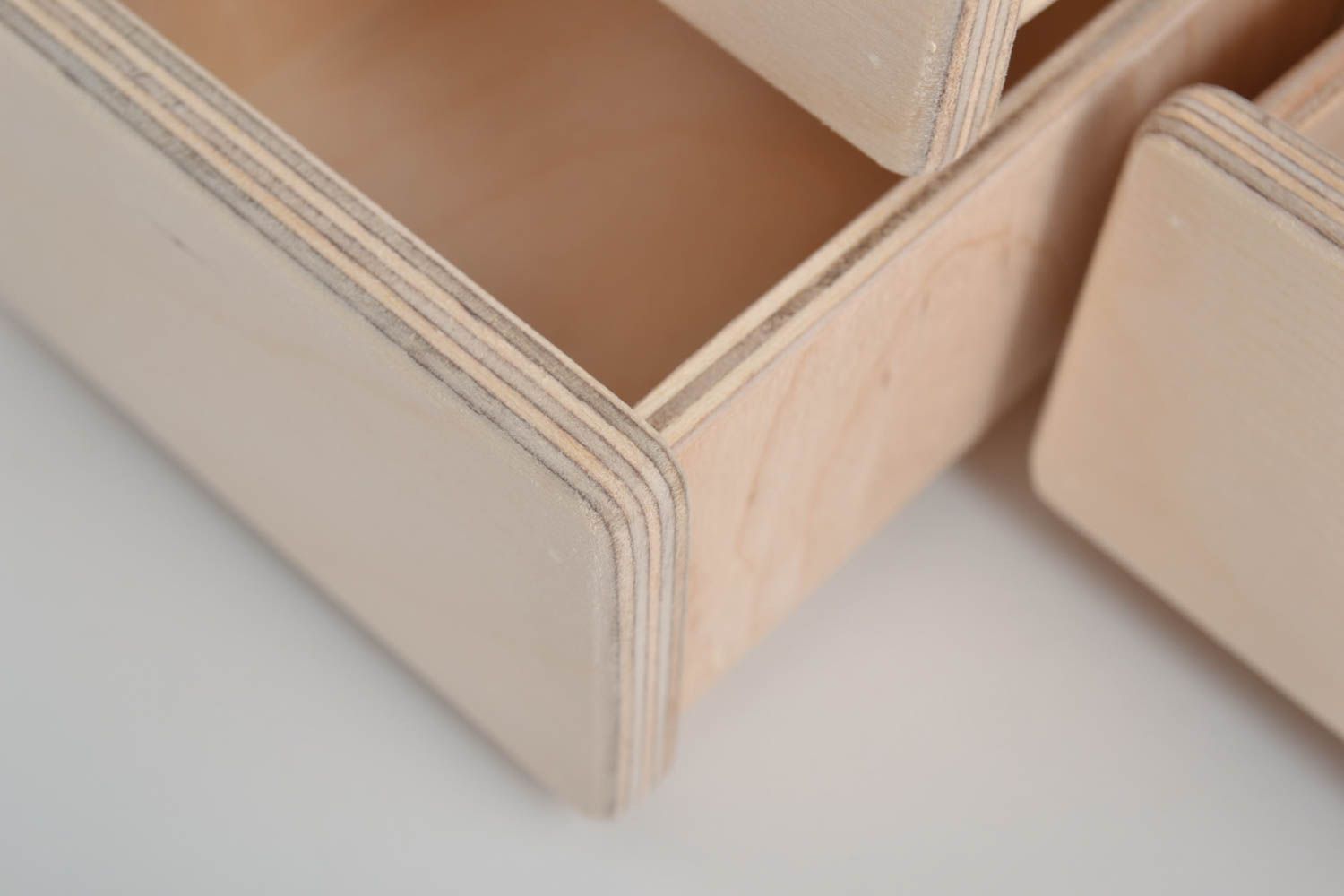 Unusual handmade wooden blank box dresser art supplies wooden craft gift ideas photo 4