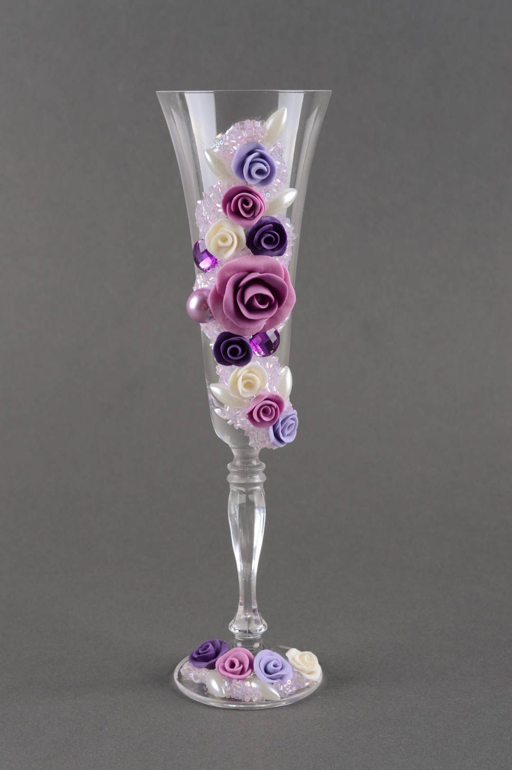 Verres à champagne faits main Vaisselle en verre Cadeau mariage 2 pièces photo 2