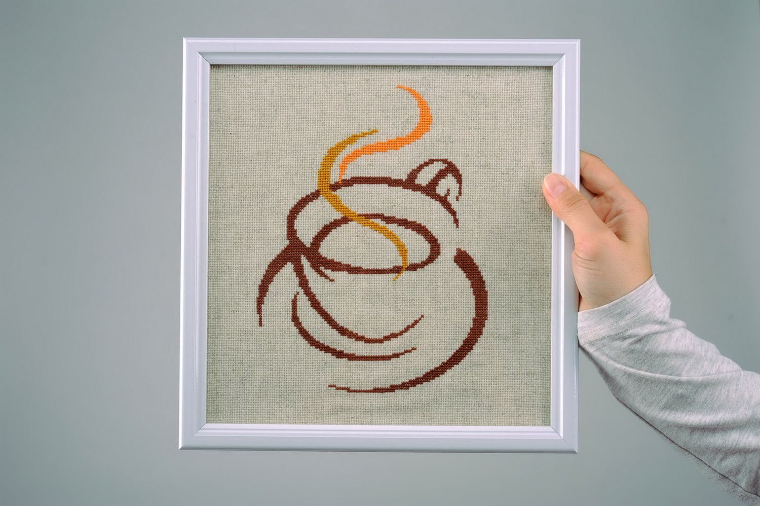 Embroidered painting Cup photo 1