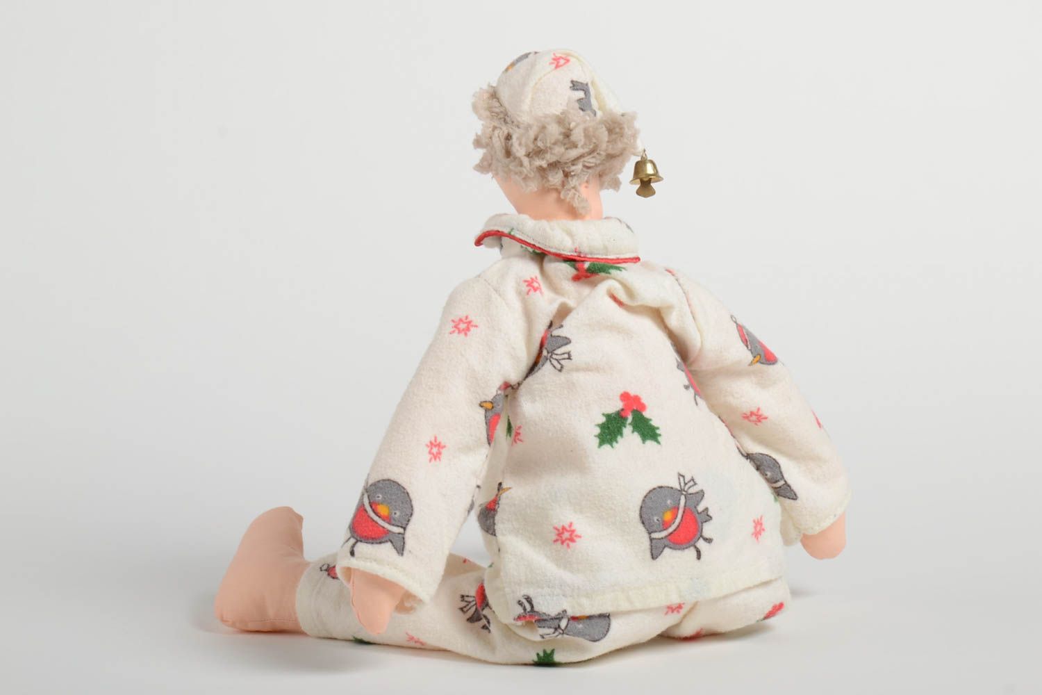 Handmade Puppe aus Stoff Kinder Spielzeug Deko für Zimmer niedliche Nachtmütze foto 4