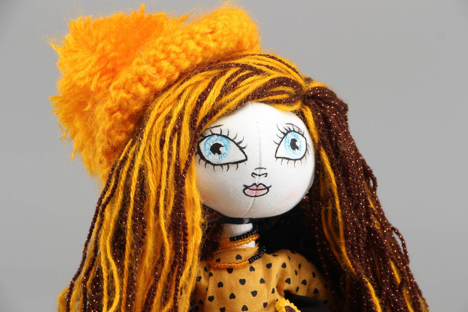 Fabric doll with long hair Teenager photo 2