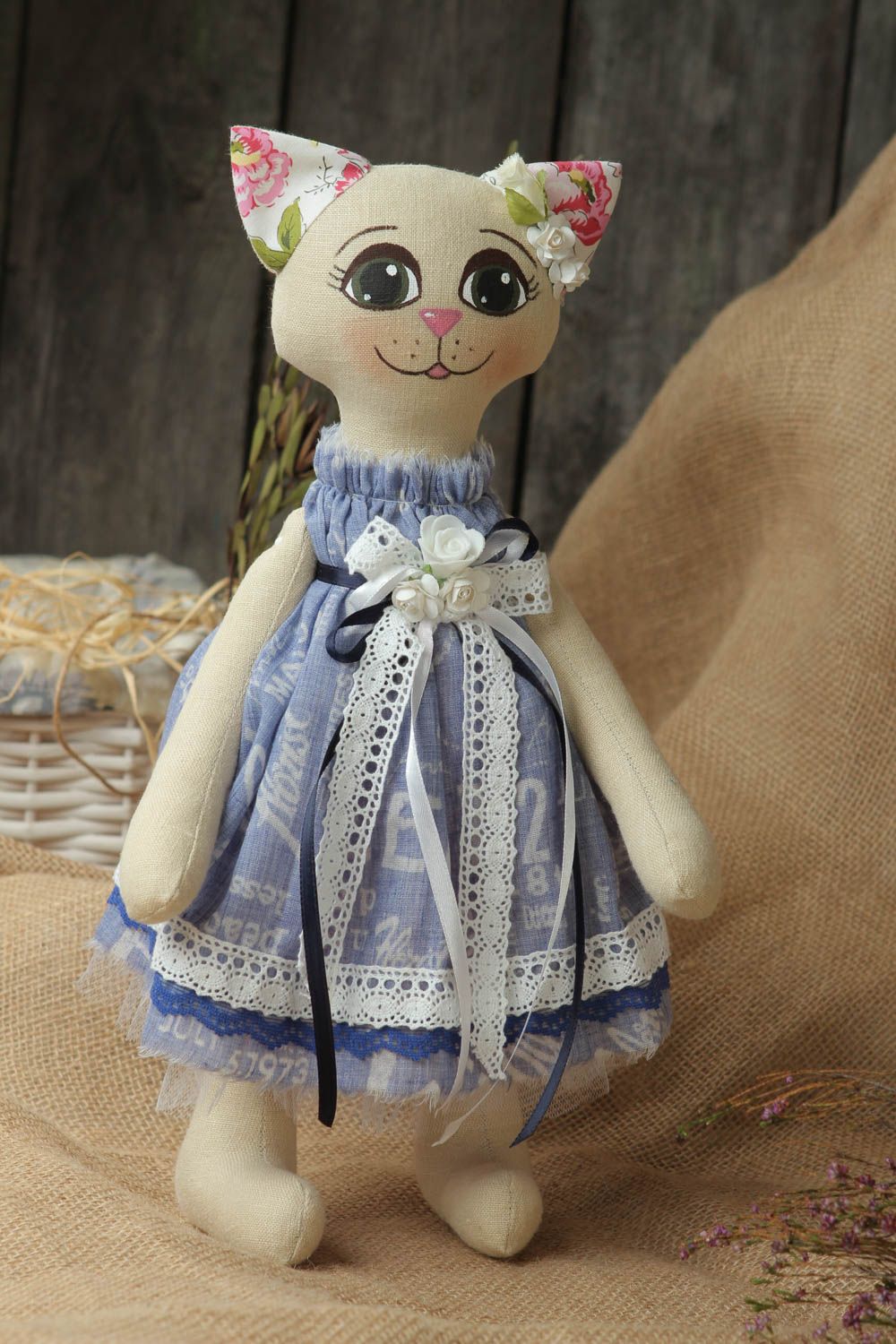 Cute handmade soft toy rag doll home decoration small gifts decorative use only photo 1