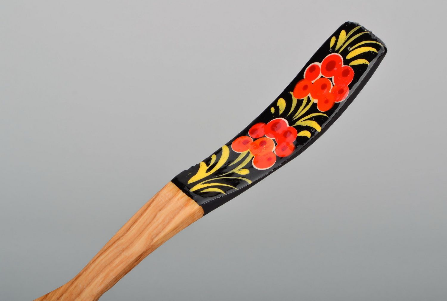 Wooden tablespoon with painting photo 4