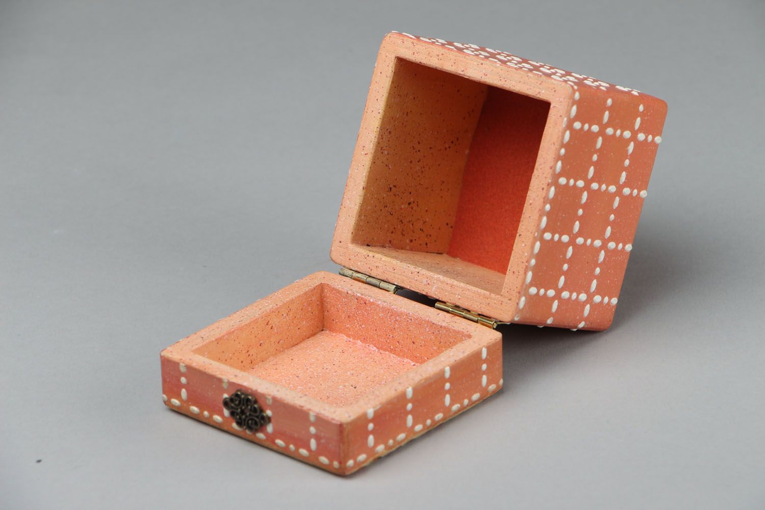 Petite boîte en bois décorée Hibou faite main photo 3