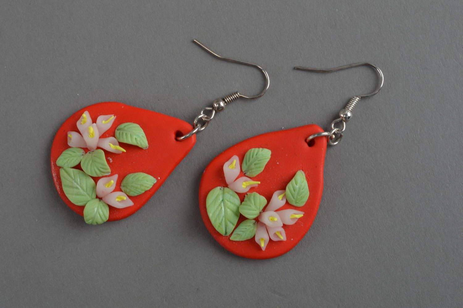 Beautiful homemade plastic earrings designer jewelry polymer clay ideas photo 2