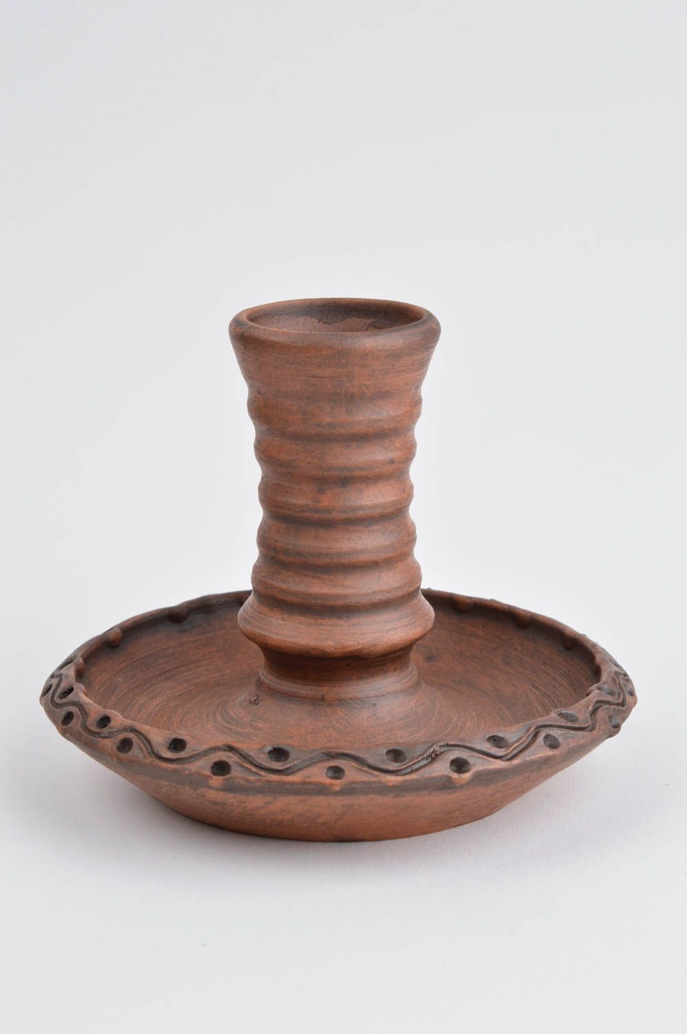 Handmade Deko Kerzenhalter Teelichthalter aus Ton Kerzenhalter Keramik schön foto 4