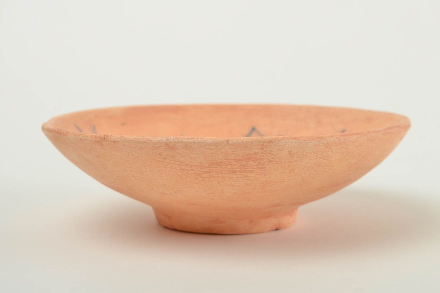 Керамическая тарелка ручной работы глиняная посуда расписная тарелка Охота фото 5