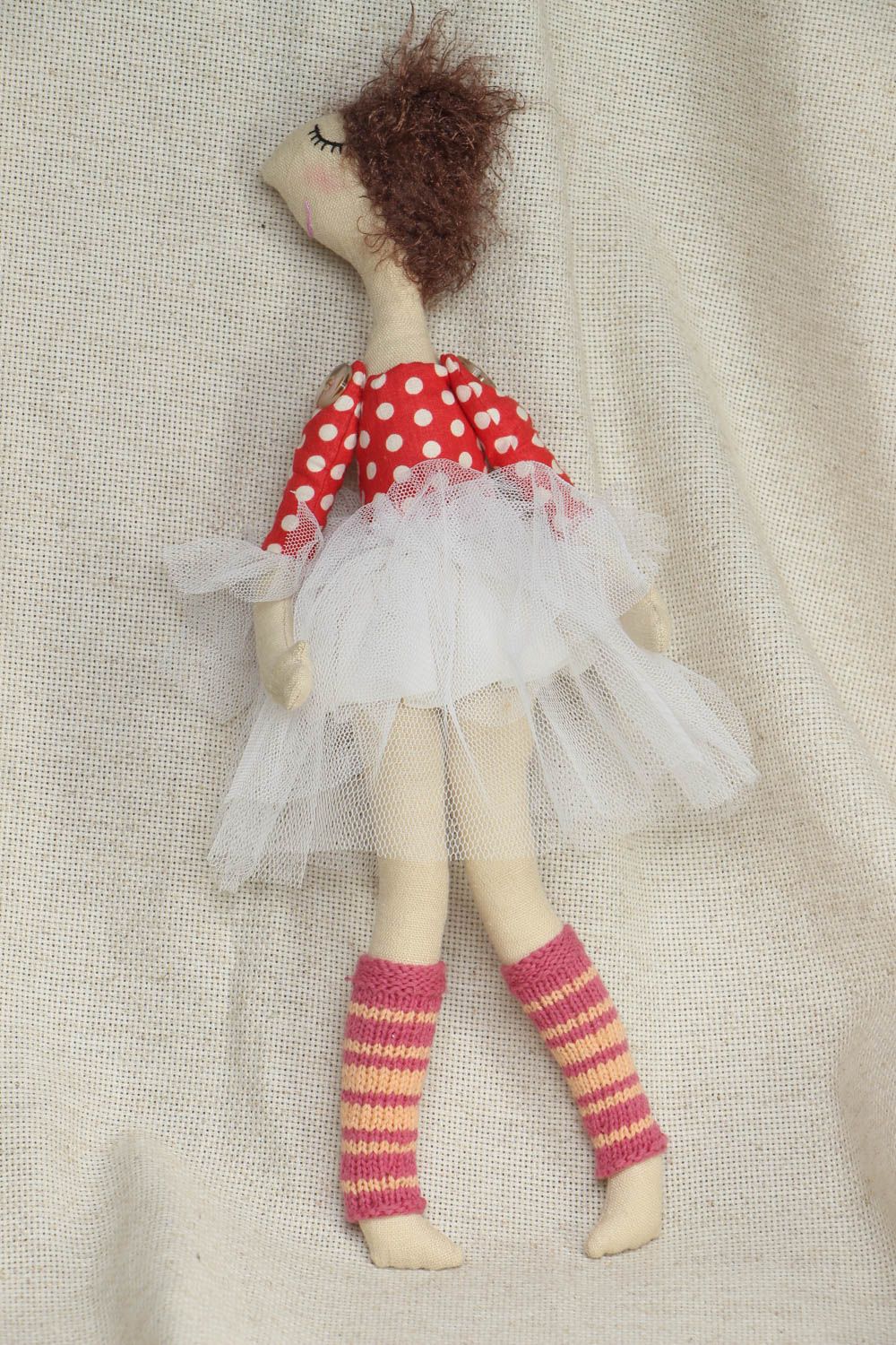 Авторская кукла из ткани балерина  фото 1