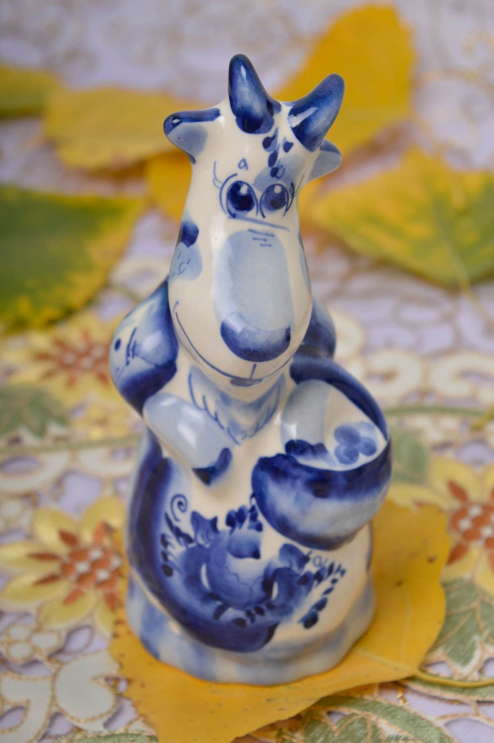 Figura de cerámica hecha a mano accesorio para el hogar decoración de interior foto 1