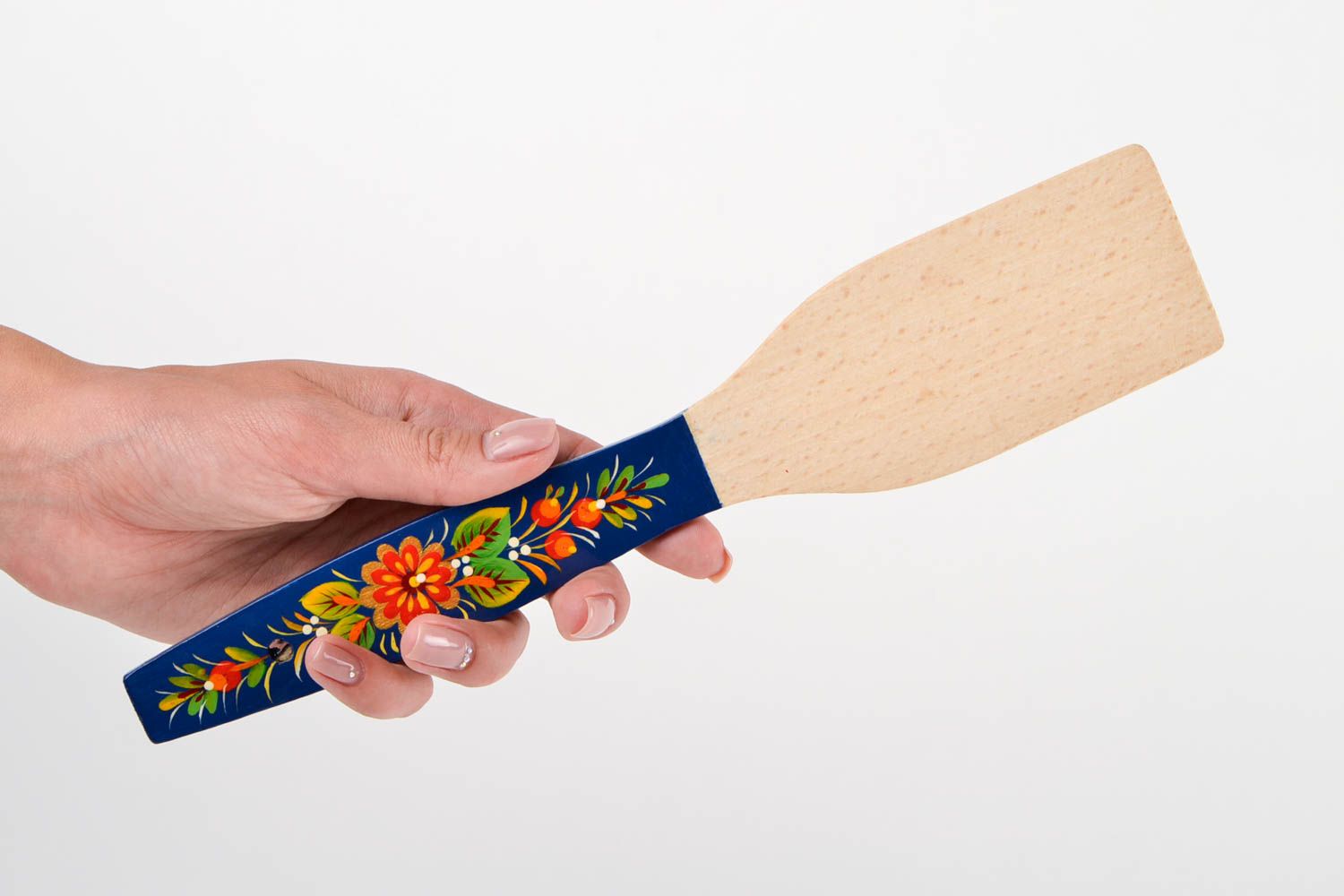Espátula de madera hecha a mano utensilio de cocina regalo original foto 5