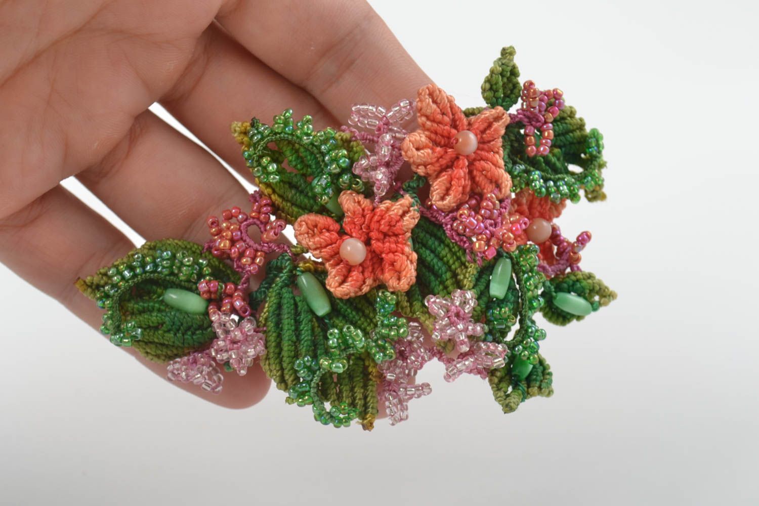 Handmade Blumen Brosche Designer Schmuck Accessoire für Frauen Brosche Rohling foto 3