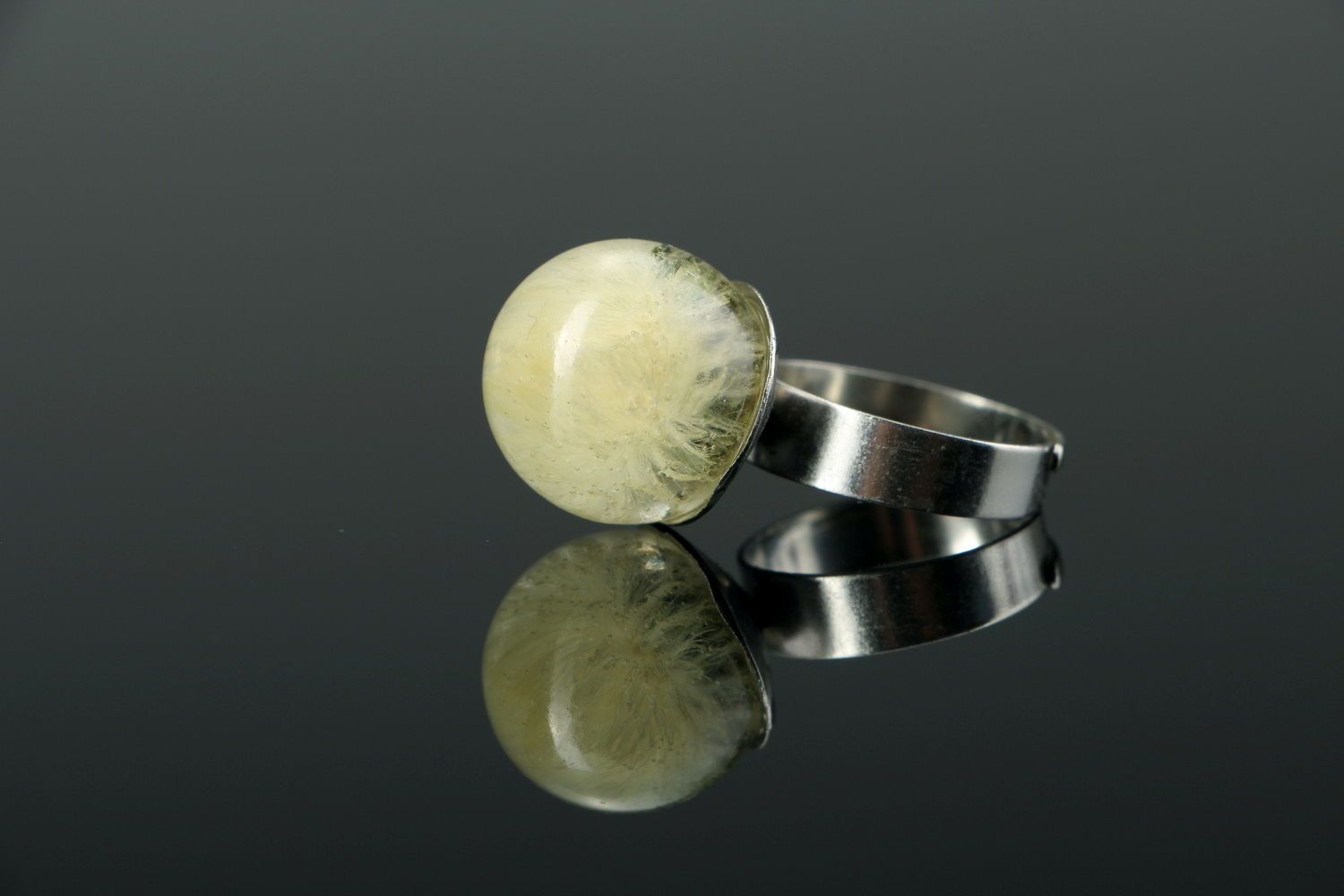 Ring with dandelion photo 4