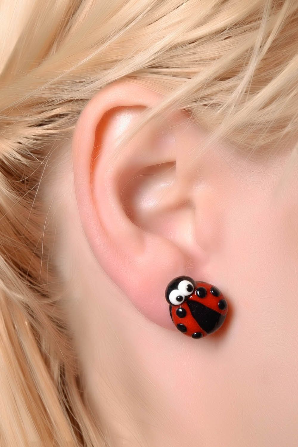 Earrings Ladybug photo 4