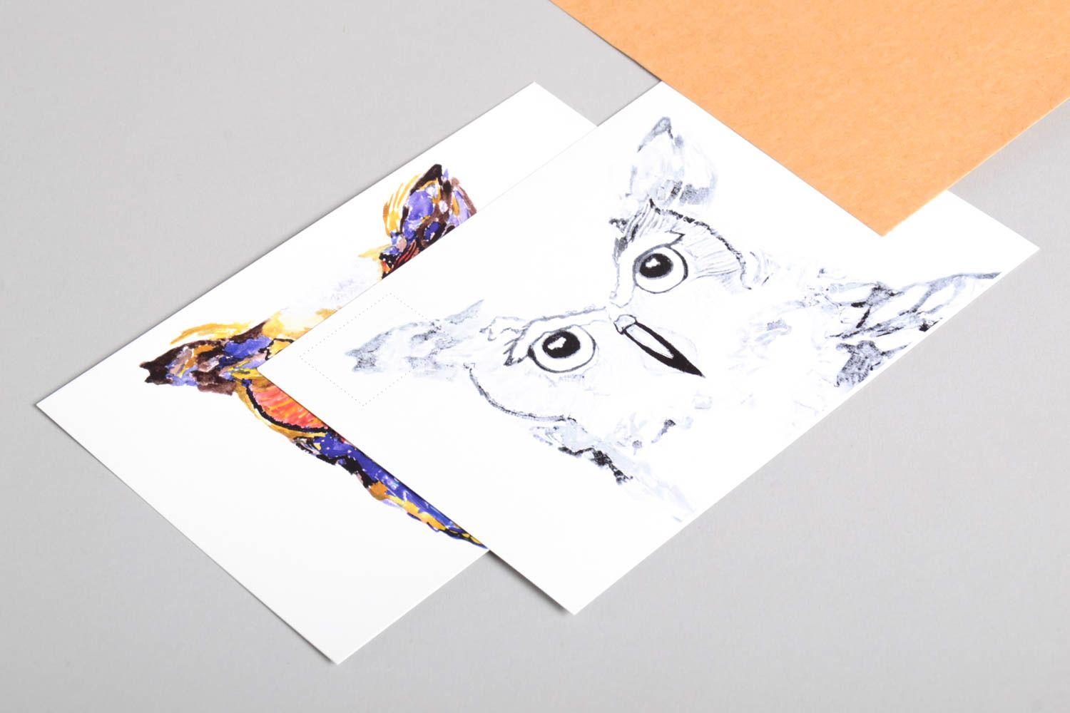 Открытки ручной работы красивые открытки две поздравительные открытки Птицы фото 3