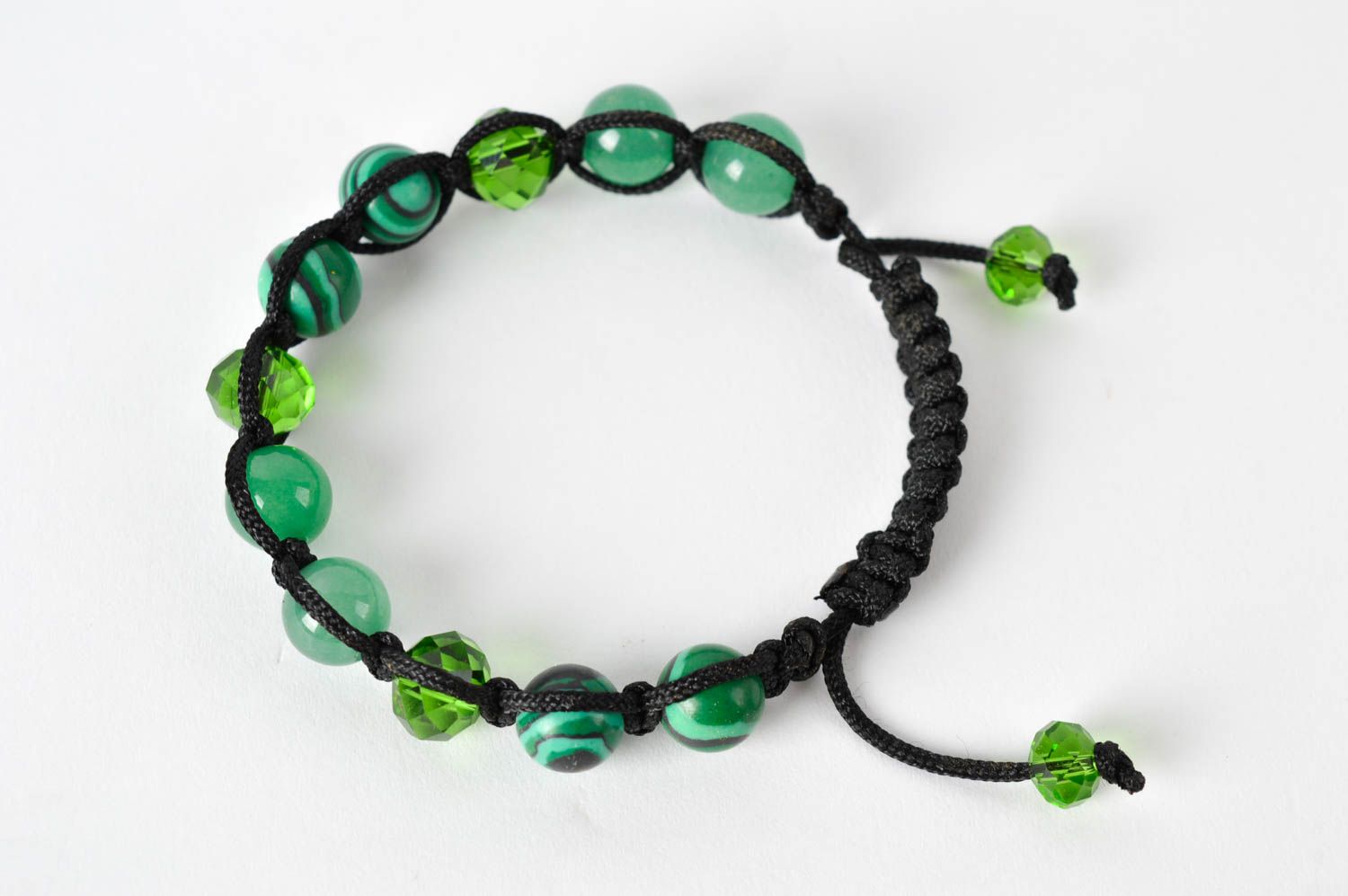 Stylish handmade gemstone bead bracelet woven cord bracelet gifts for her photo 3
