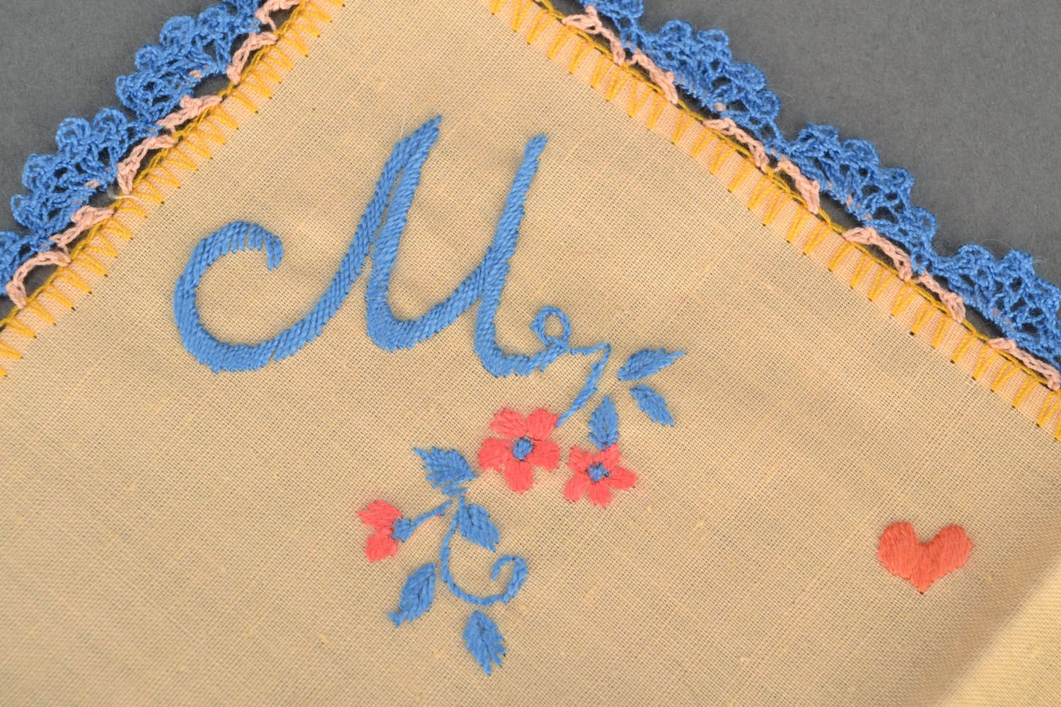 Handkerchief with monogram photo 4