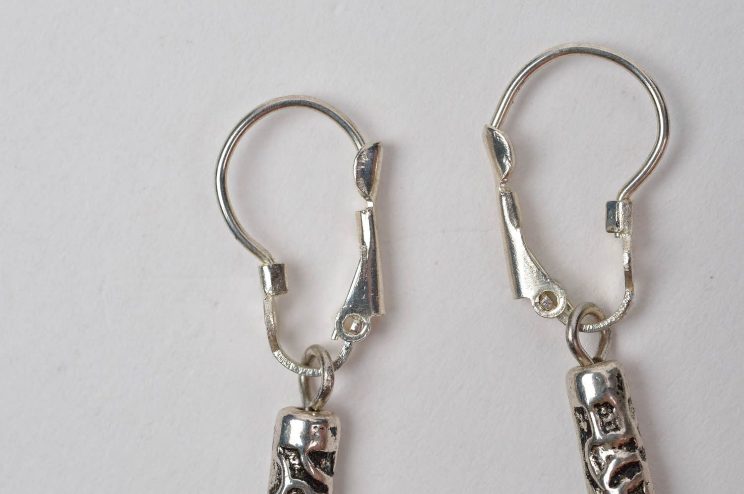 Handmade Accessoire für Frauen Damen Schmuck Glas Ohrringe kleine grüne Kugeln foto 4