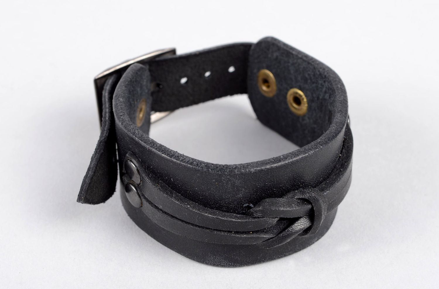 Handmade Armband Frauen in Schwarz Leder Schmuck für Männer Mode Schmuck schön foto 1