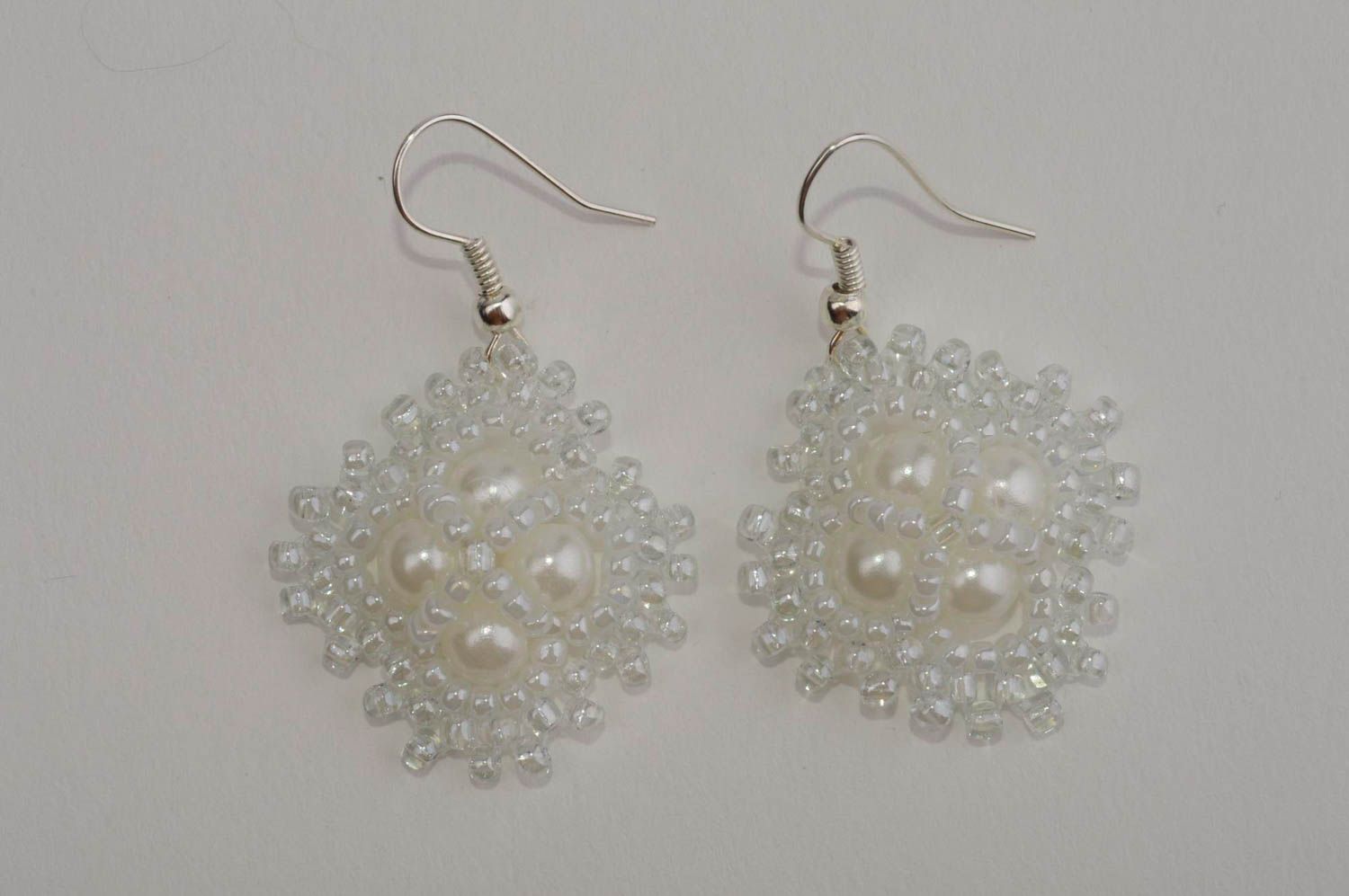 Fashion bijouterie handmade earrings with charms stylish earrings made of beads photo 2