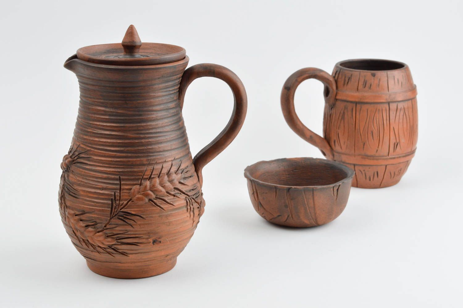 Гончарные изделия ручной работы керамический кувшин посуда из керамики фото 4