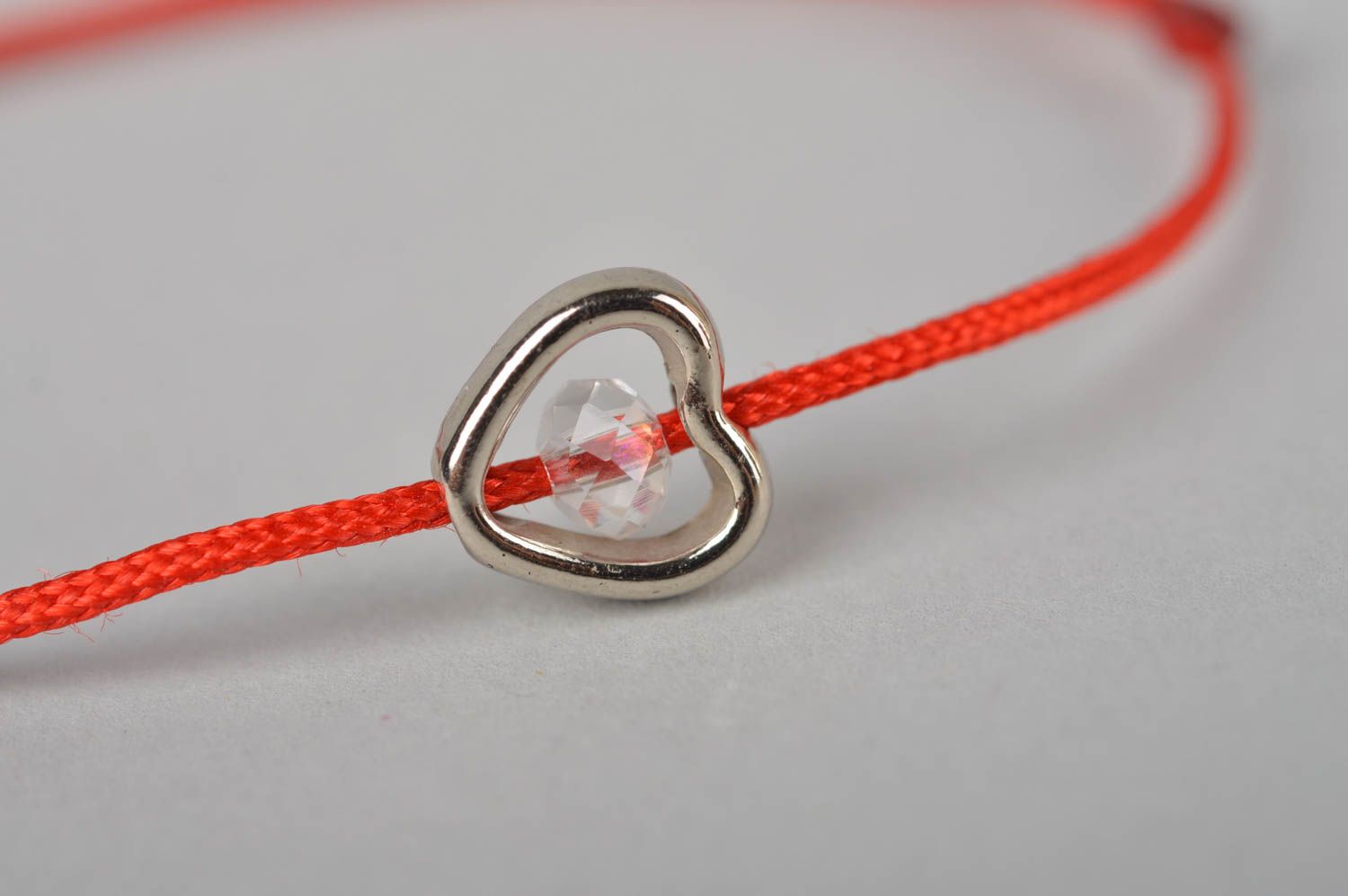 Handmade accessories designer bracelet beautiful red bracelet with bead  photo 2