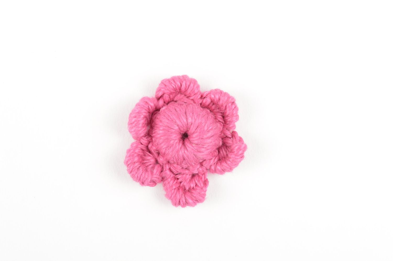 Handmade stylish brooch unusual crocheted fittings unusual jewelry blank photo 3