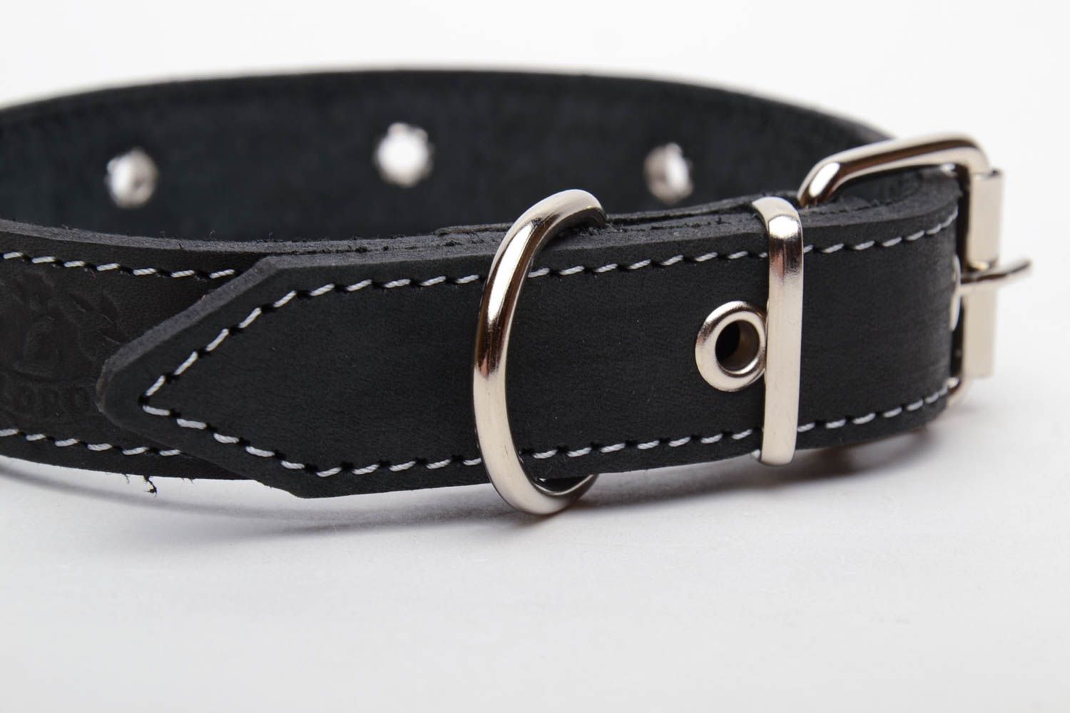 Schwarzes Halsband für Hund foto 3