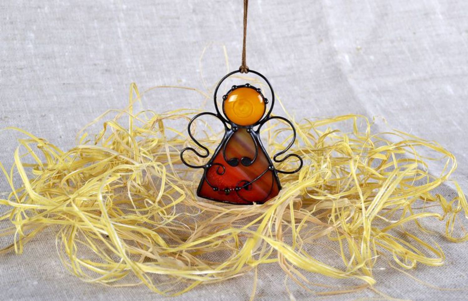 Wall glass pendant stained glass figurineWeightlessness  photo 1