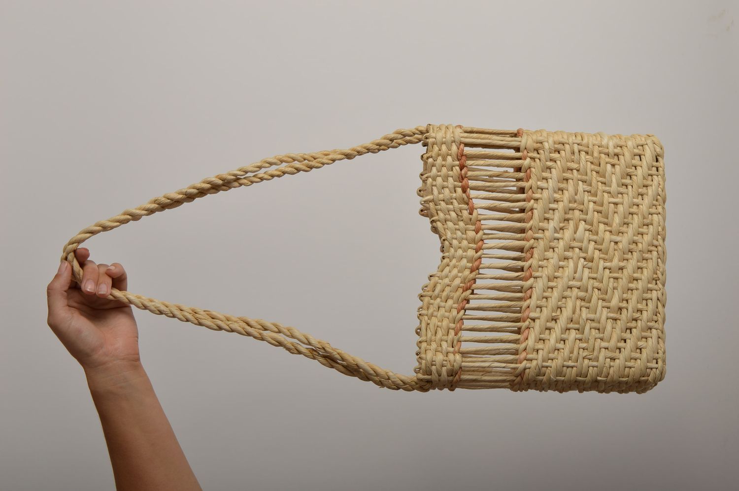 Bolso artesanal de hojas de maiz accesorio de mujeres trenzado regalo original foto 1