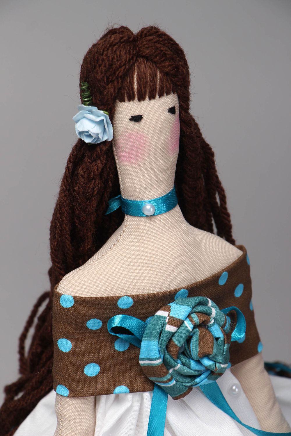 Игрушка кукла из ткани красивая оригинальная  фото 2