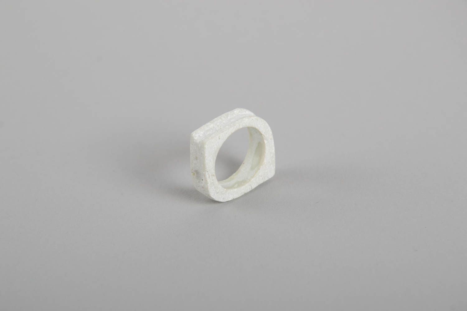 Белое модное кольцо ручной работы кольцо из латуни красивое женское кольцо фото 3