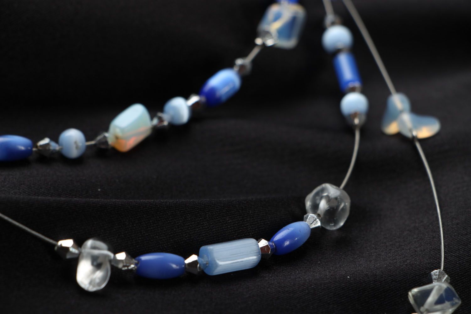 Natural stone necklace photo 3