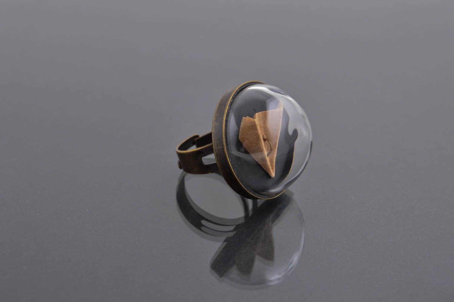 Handmade unusual round ring stylish cute accessory female elegant ring photo 1