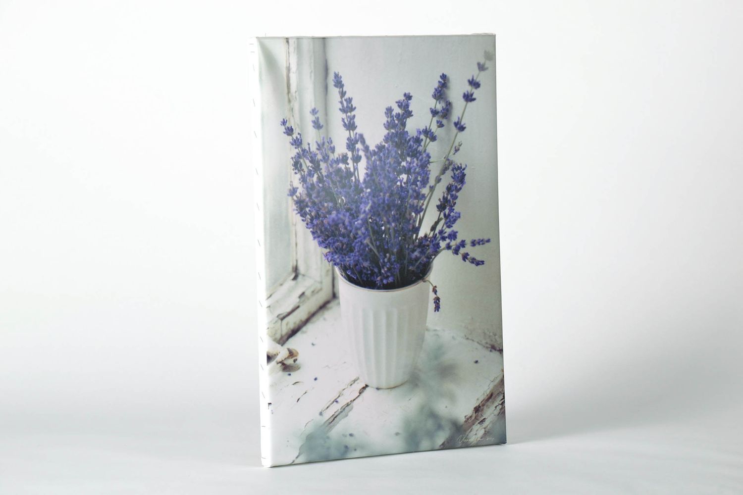 Handmade Bild Lavendel im alten Fenster foto 1