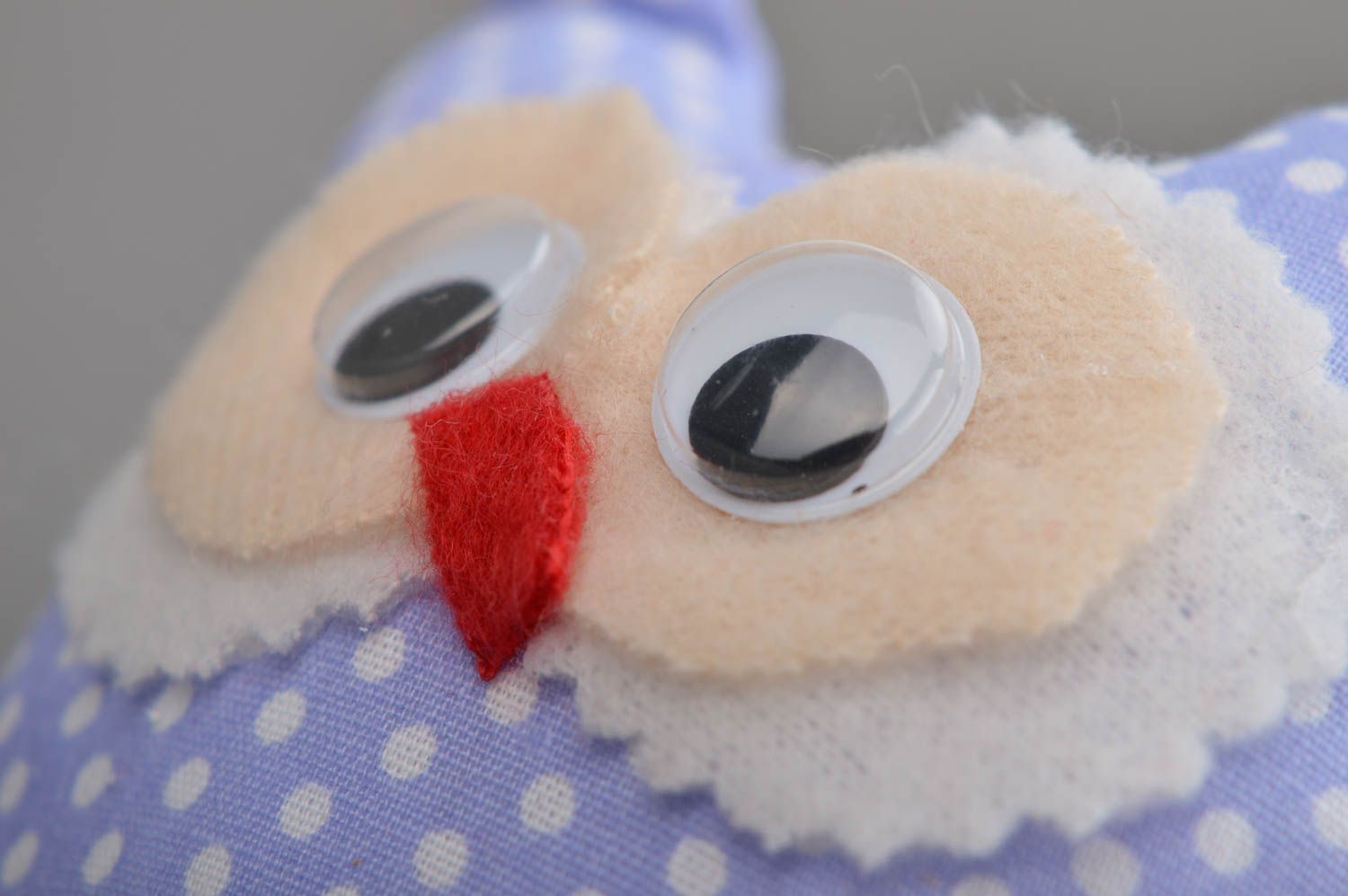 Игрушка сова игрушка ручной работы мягкая игрушка сова с красным носом забавная фото 4