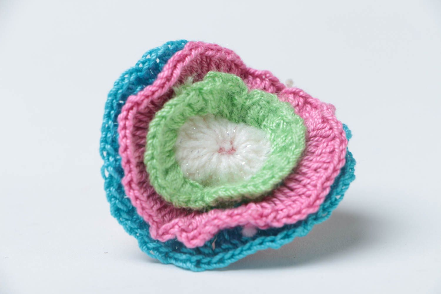 Flower scrunchy hand-crocheted scrunchies stylish hair accessories for girls photo 4