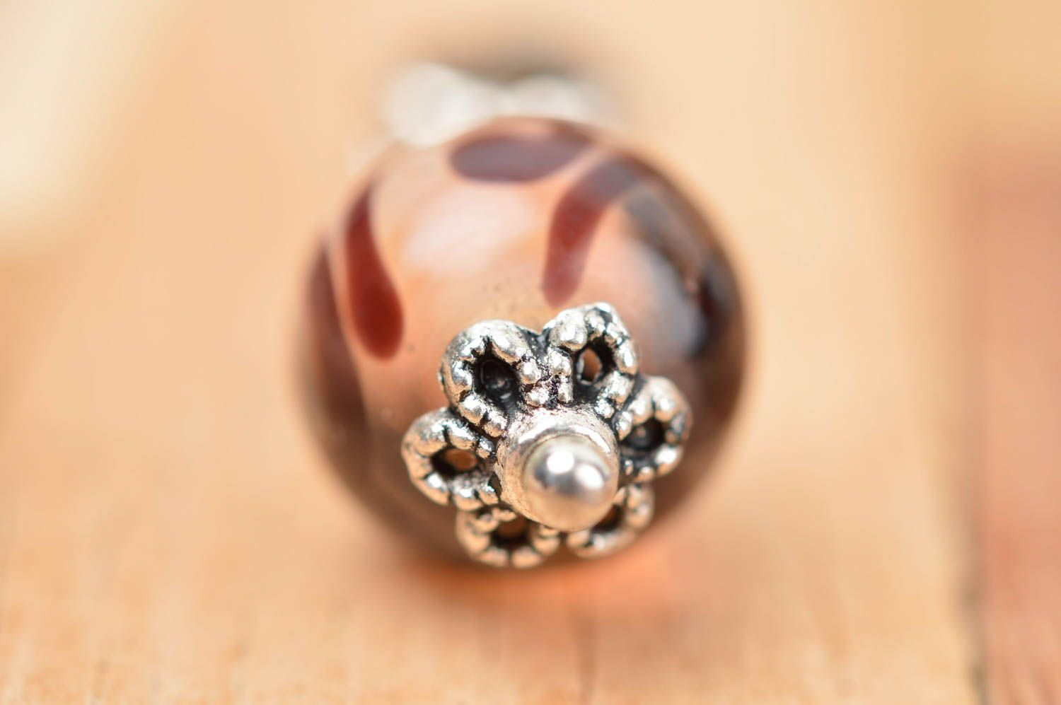 Handmade glass stylish jewelry unusual elegant pendant female pendant photo 4