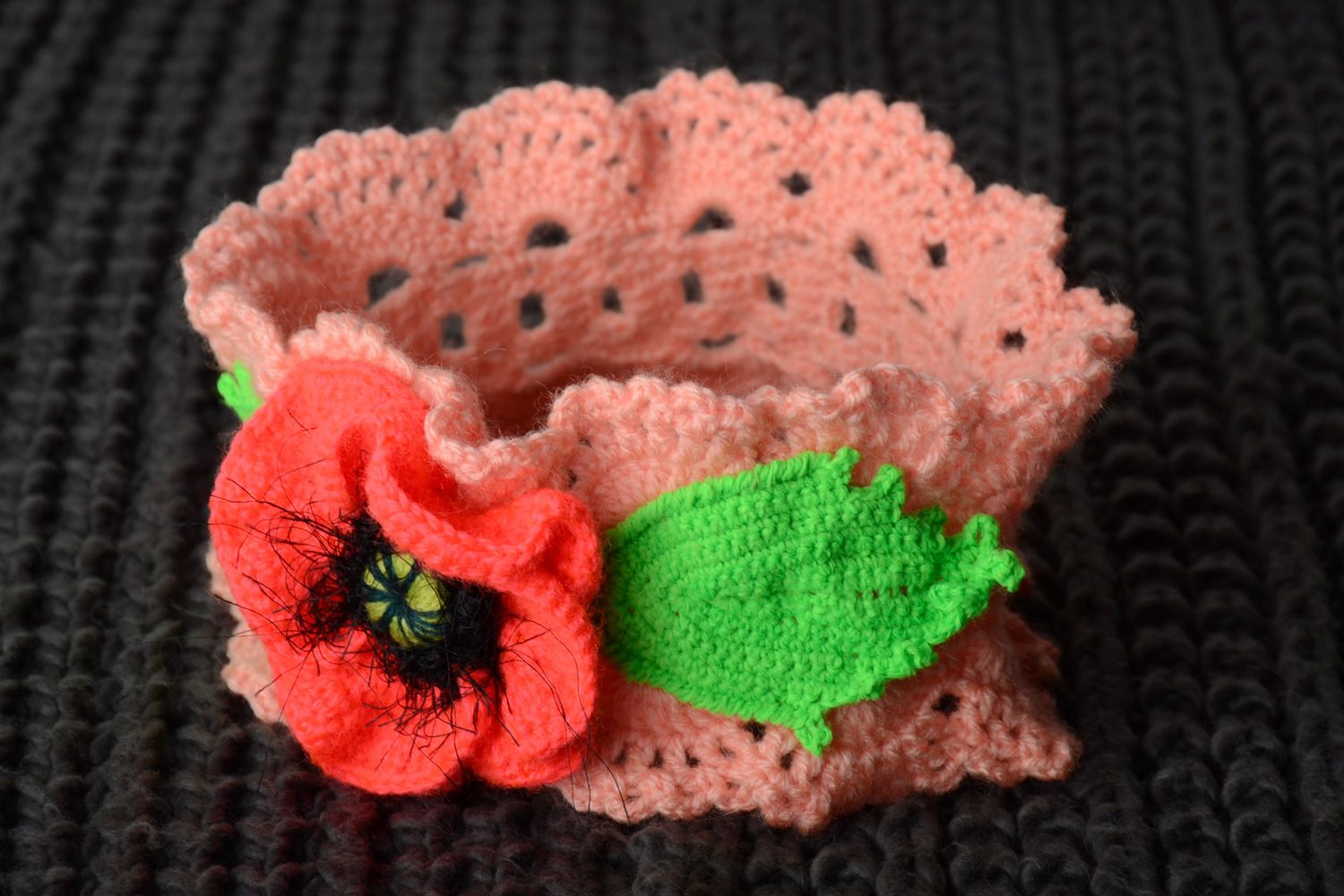 Handmade crochet children's headband photo 1