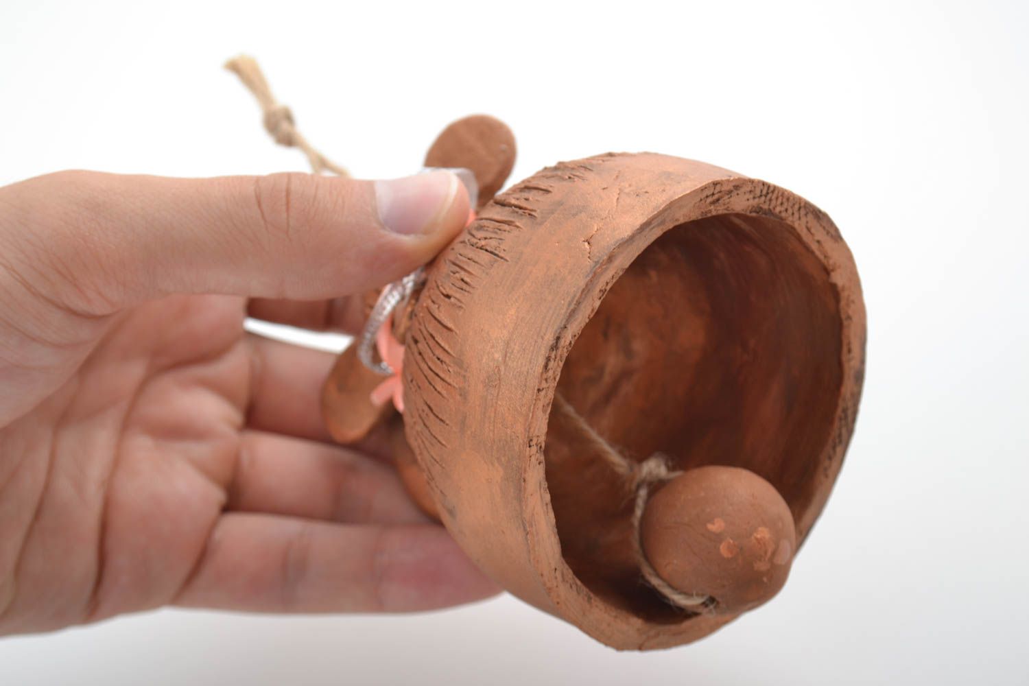 Campana de cerámica hecha a mano elemento decorativo souvenir original foto 3