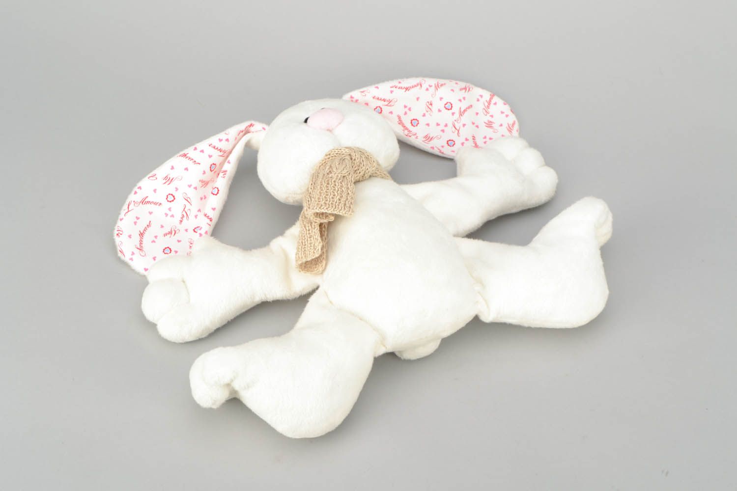 Soft toy White rabbit photo 4