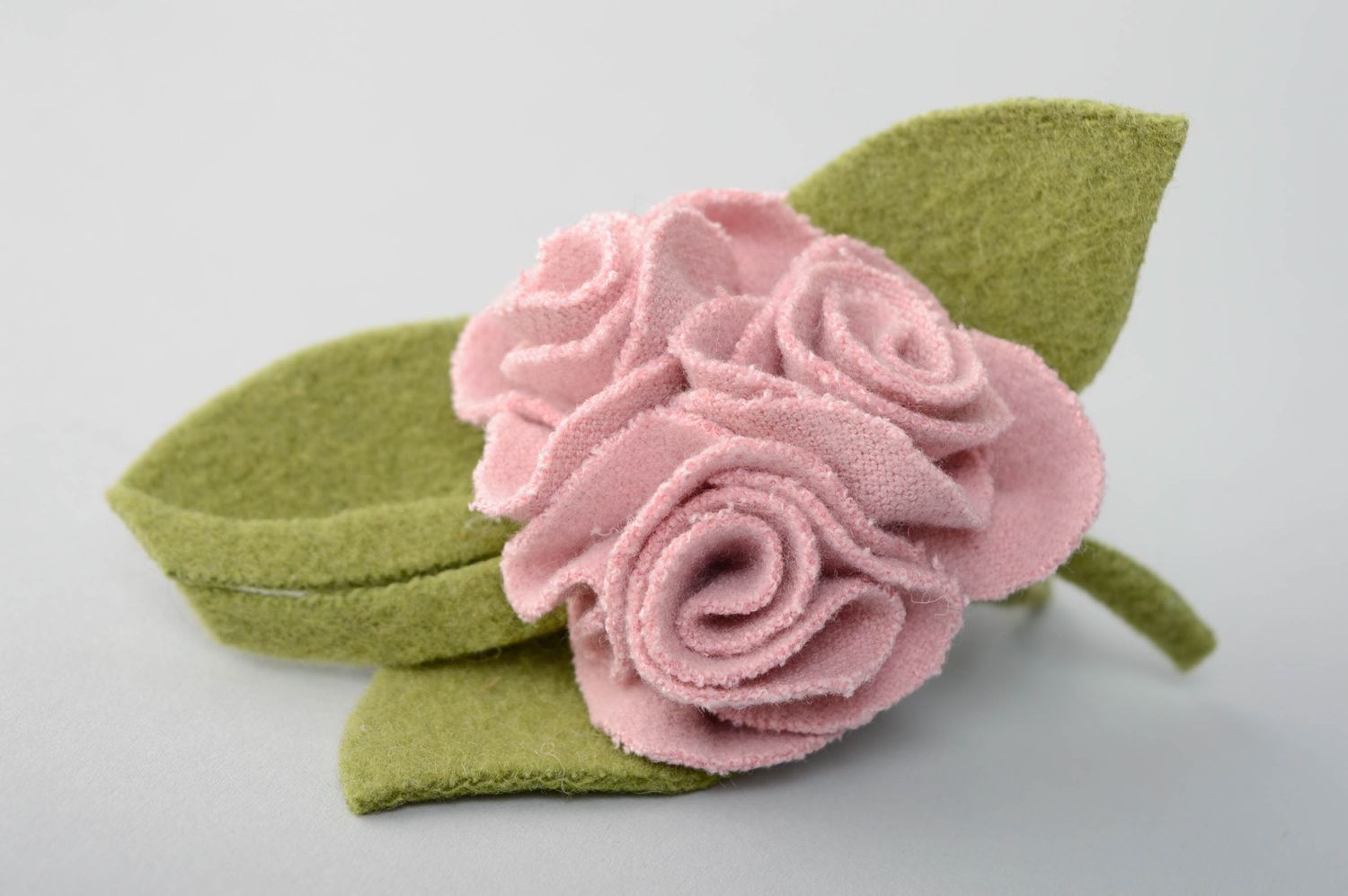 Handmade Haargummi mit Blumen foto 1