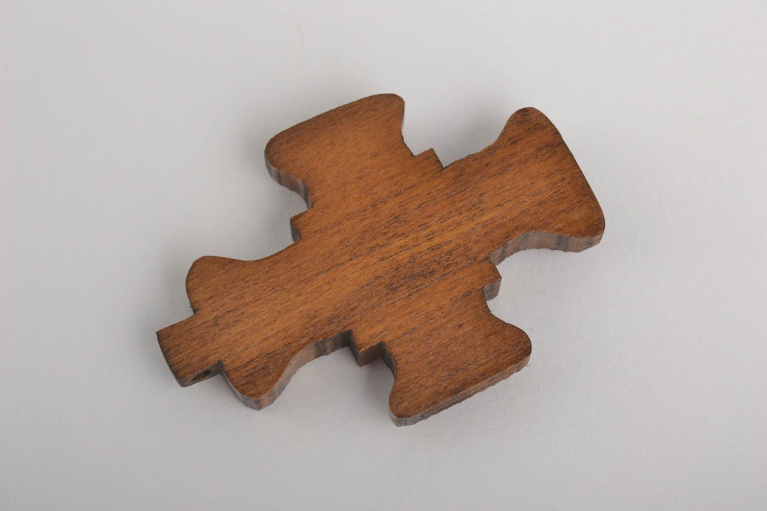 Крестик ручной работы украшение на шею кулон из дерева аксессуар из дерева фото 2