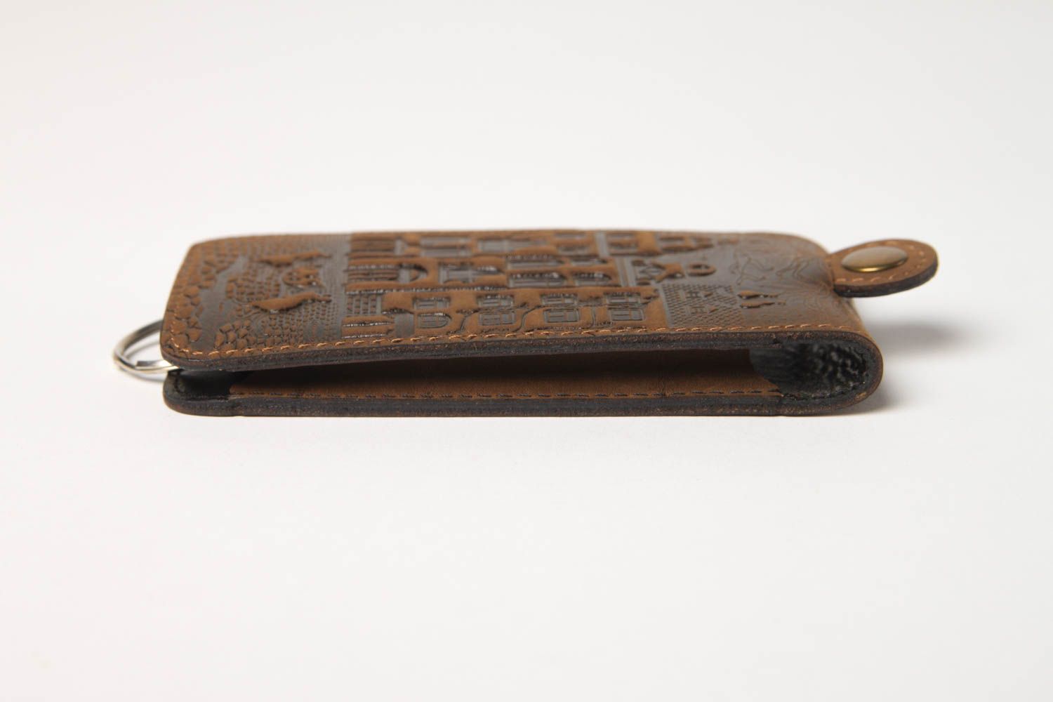 Guarda llaves original hecho a mano inusual regalo original accesorio de cuero  foto 4