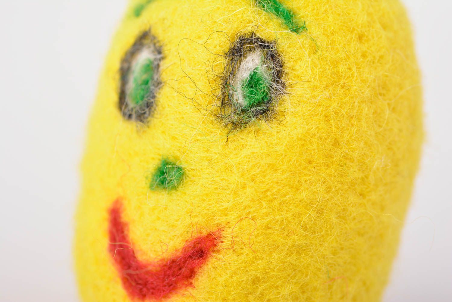 Handmade schönes Spielzeug Haus Dekoration originelles Geschenk Zitrone gefilzt foto 3