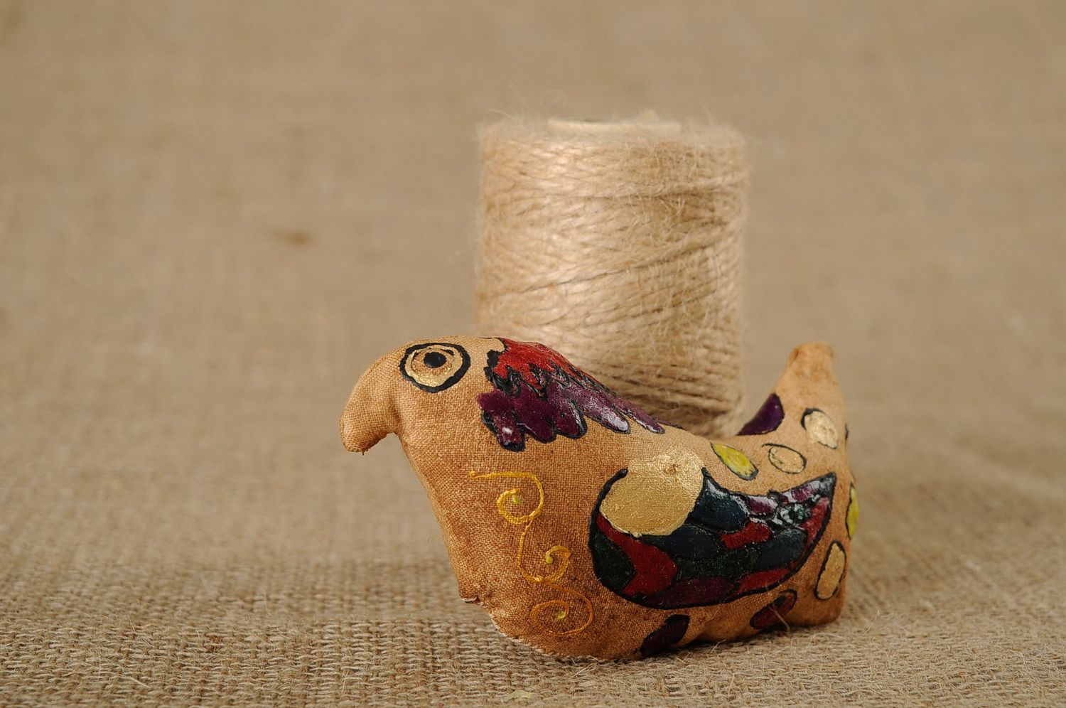 Giocattolo aromatizzato fatto a mano pupazzo decorativo bambola uccello di fuoco foto 1