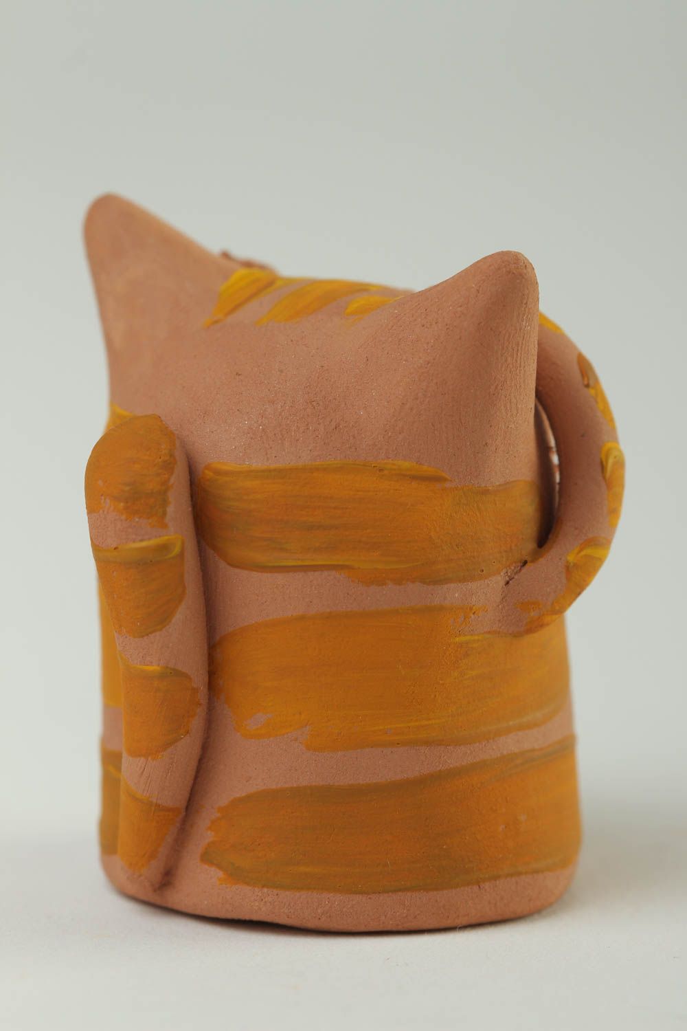 Handgemachte Keramik Katze Dekoideen Wohnzimmer Kinder Geschenk Deko Figur schön foto 4