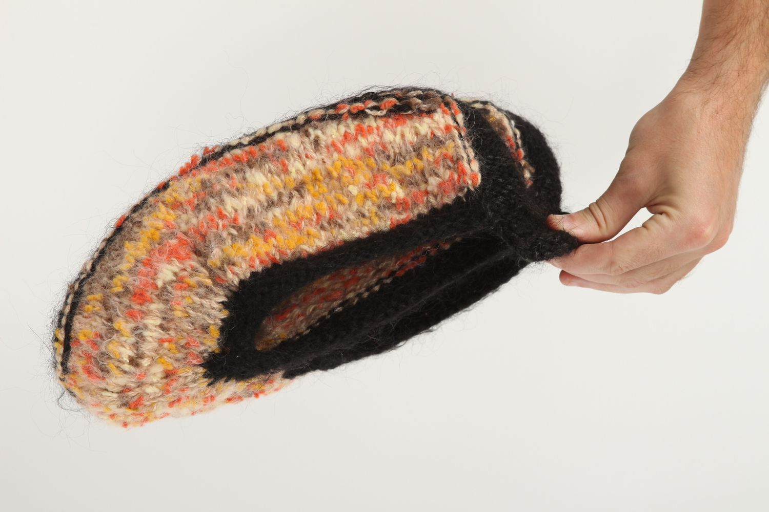 Pantoufles femme faites main Pantoufles en laine tricot Chaussons d'intérieur photo 5
