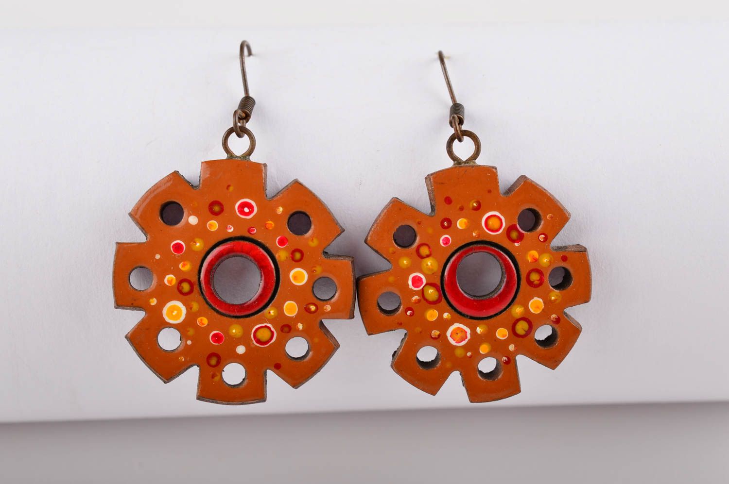 Schmuck aus Keramik Damen Ohrringe Geschenk für Frauen Handgemachte Ohrringe foto 2