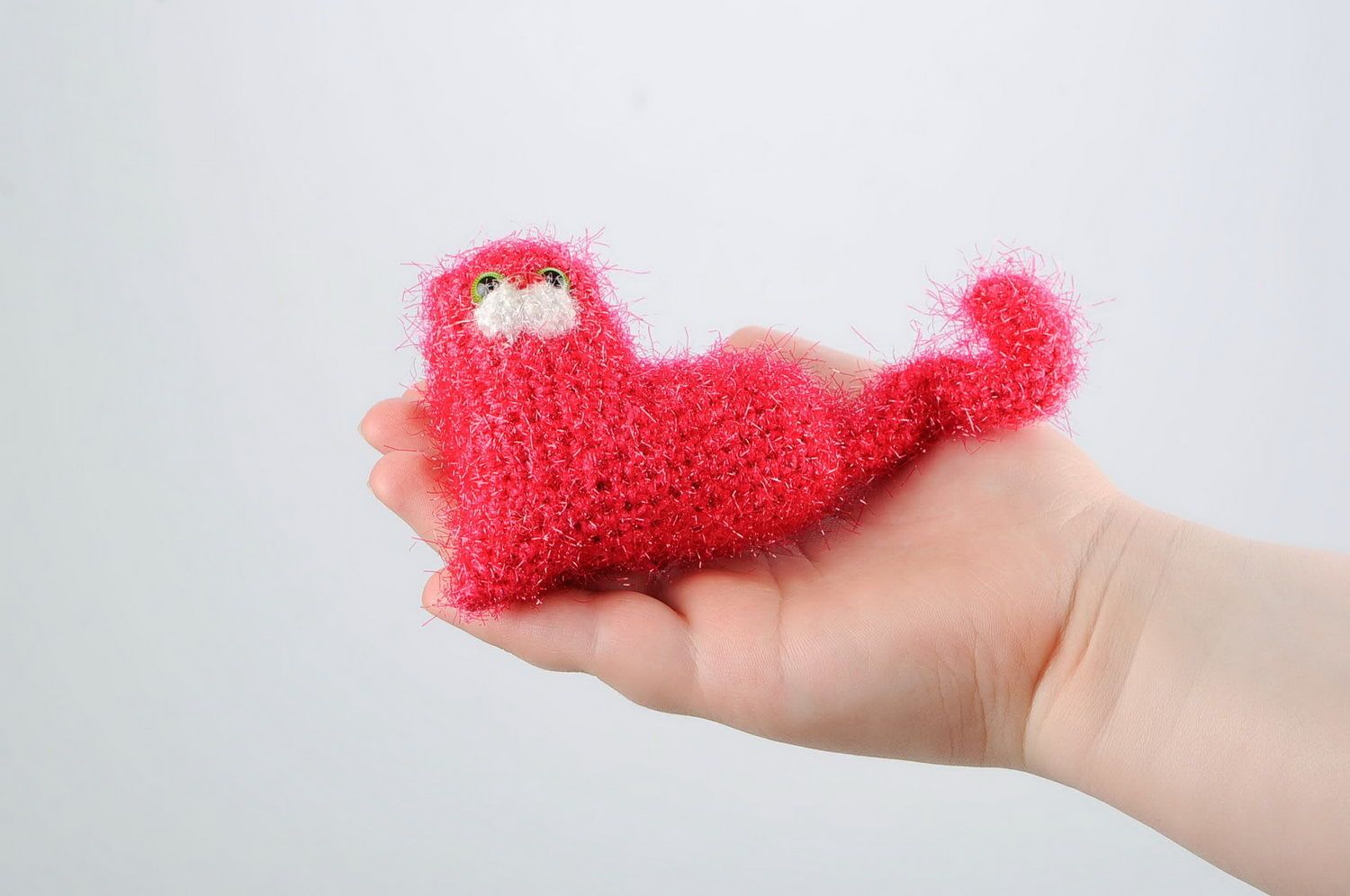 Chaveiro de crochê Gato-de-rosa foto 2